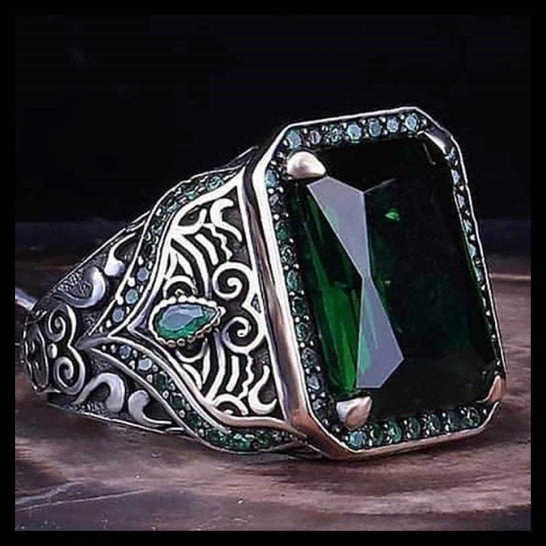 Red And Green Zircon Ring - Concordia Style Boutique