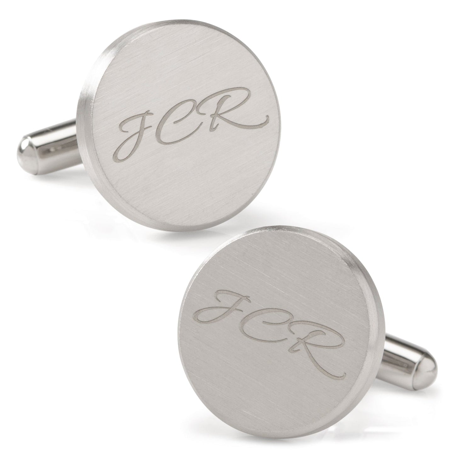 Brushed Stainless Steel Cufflinks - Concordia Style Boutique