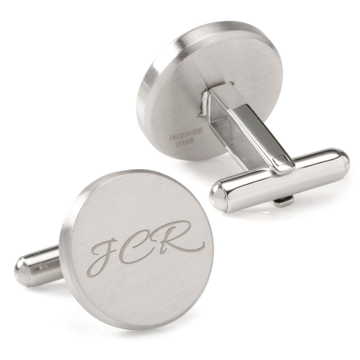 Brushed Stainless Steel Cufflinks - Concordia Style Boutique