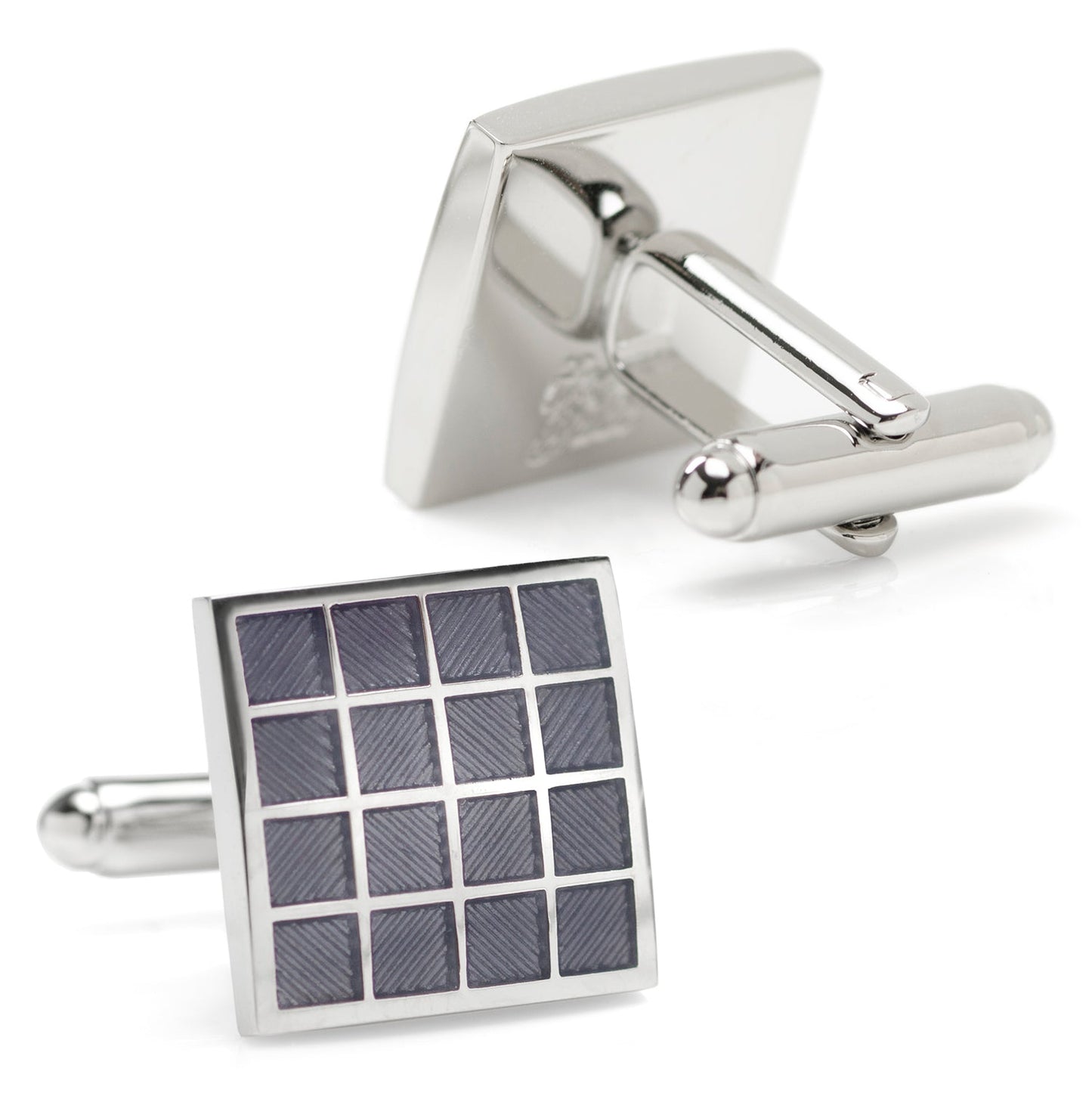 Purple Checker Square Cufflinks - Concordia Style Boutique