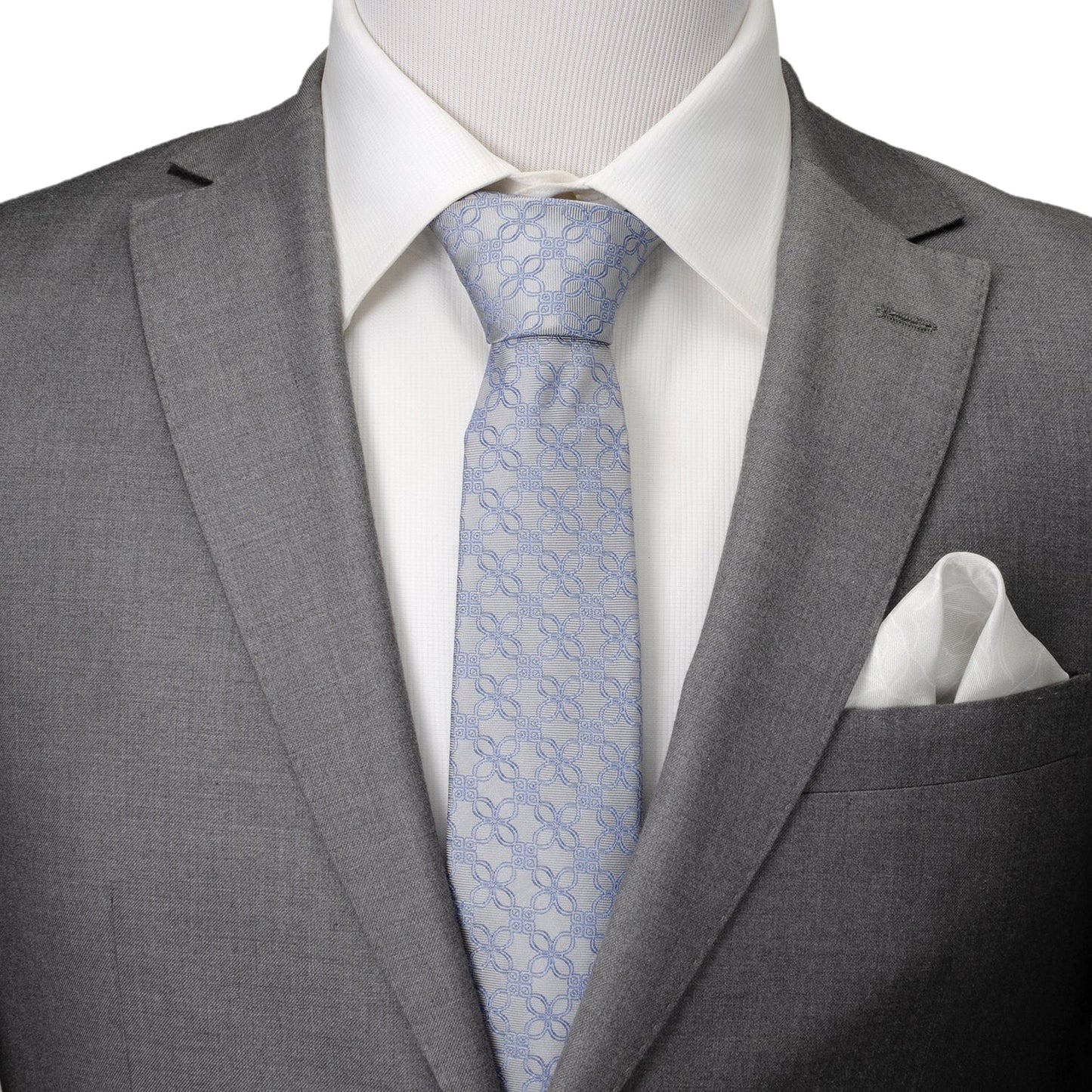 Gray Blue Art Deco Men's Tie - Concordia Style Boutique