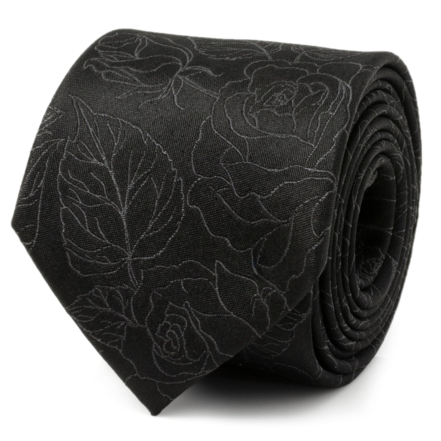 Black Floral Tie and Pocket Square Gift Set - Concordia Style Boutique