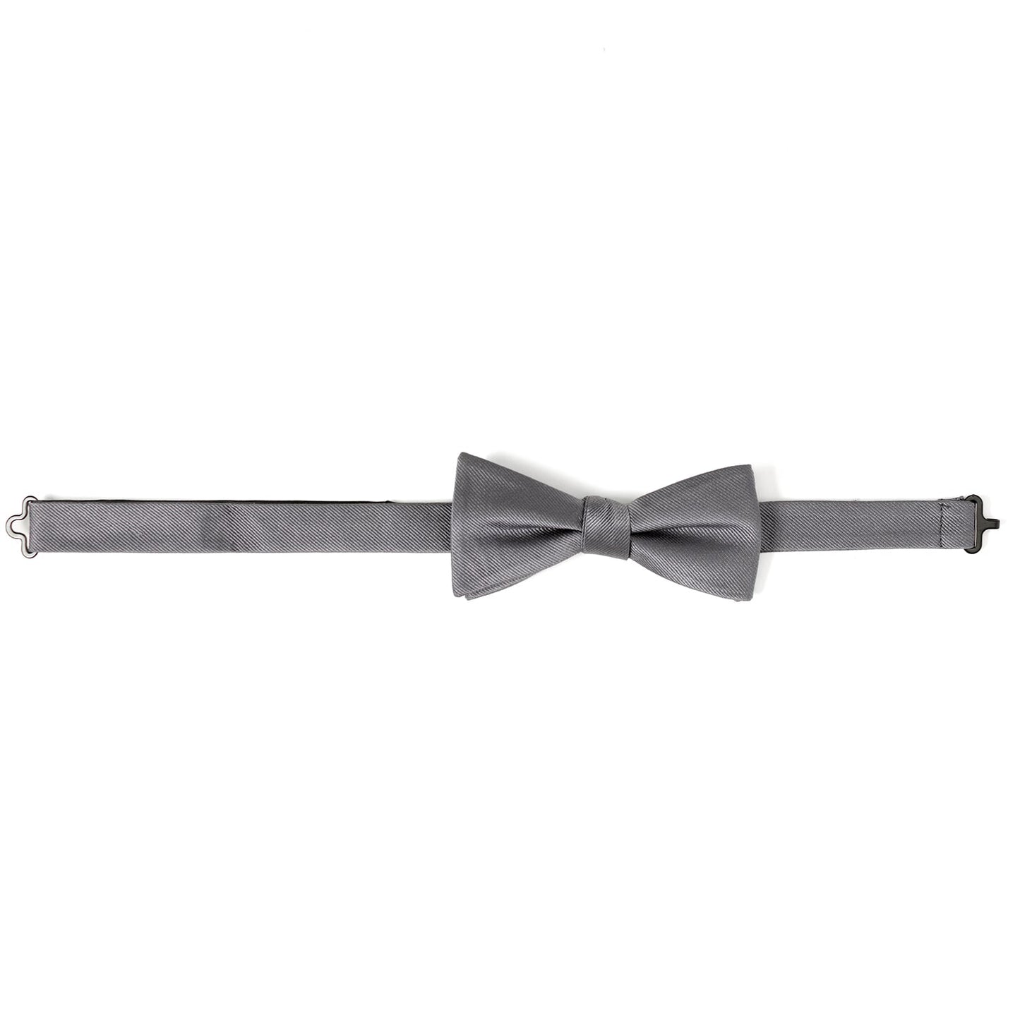 Gray Silk Bow Pre-Tie - Concordia Style Boutique