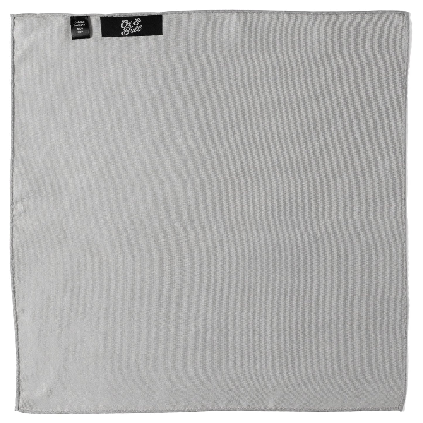 Gray Silk Pocket Square - Concordia Style Boutique