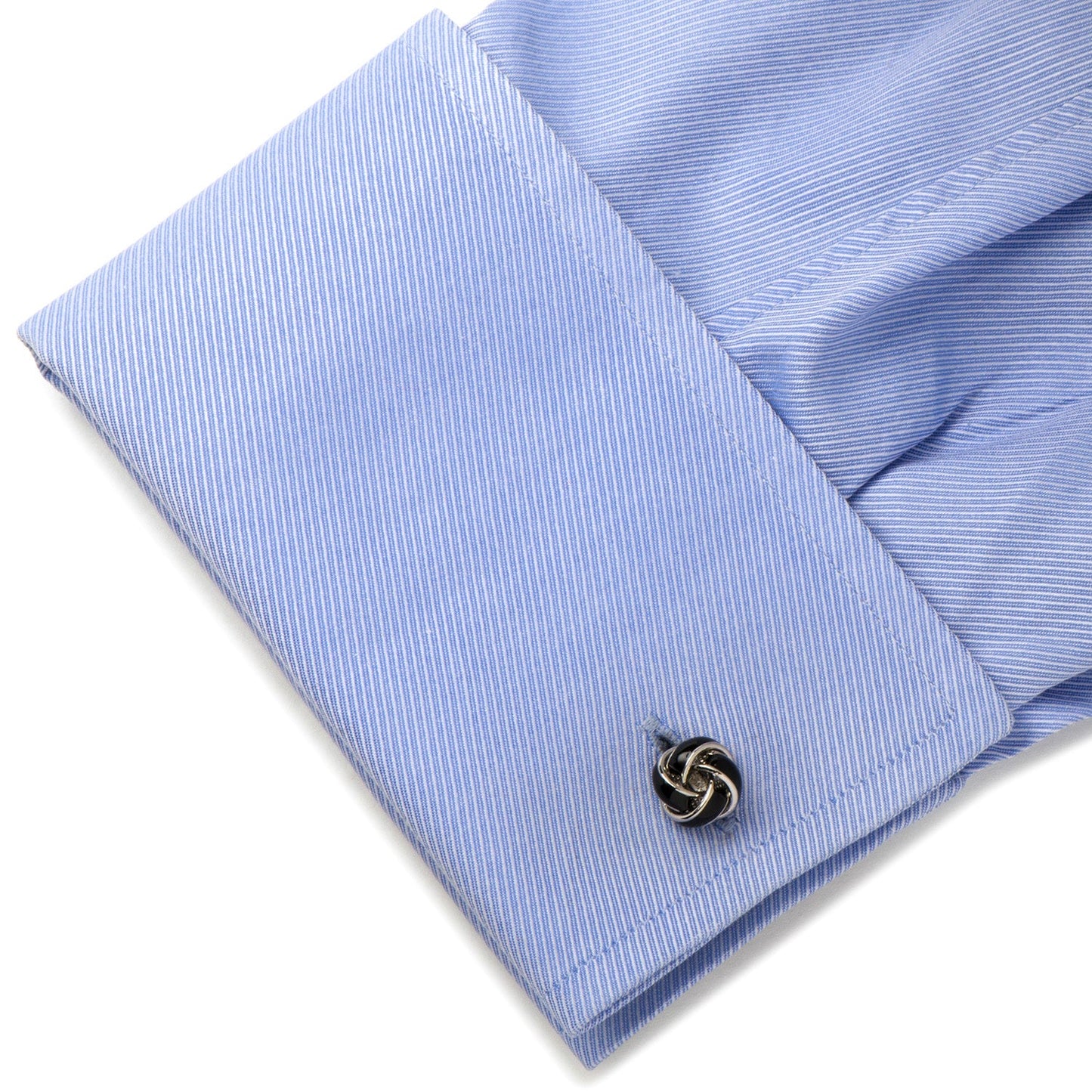 Black and Silver Knot Cufflinks - Concordia Style Boutique