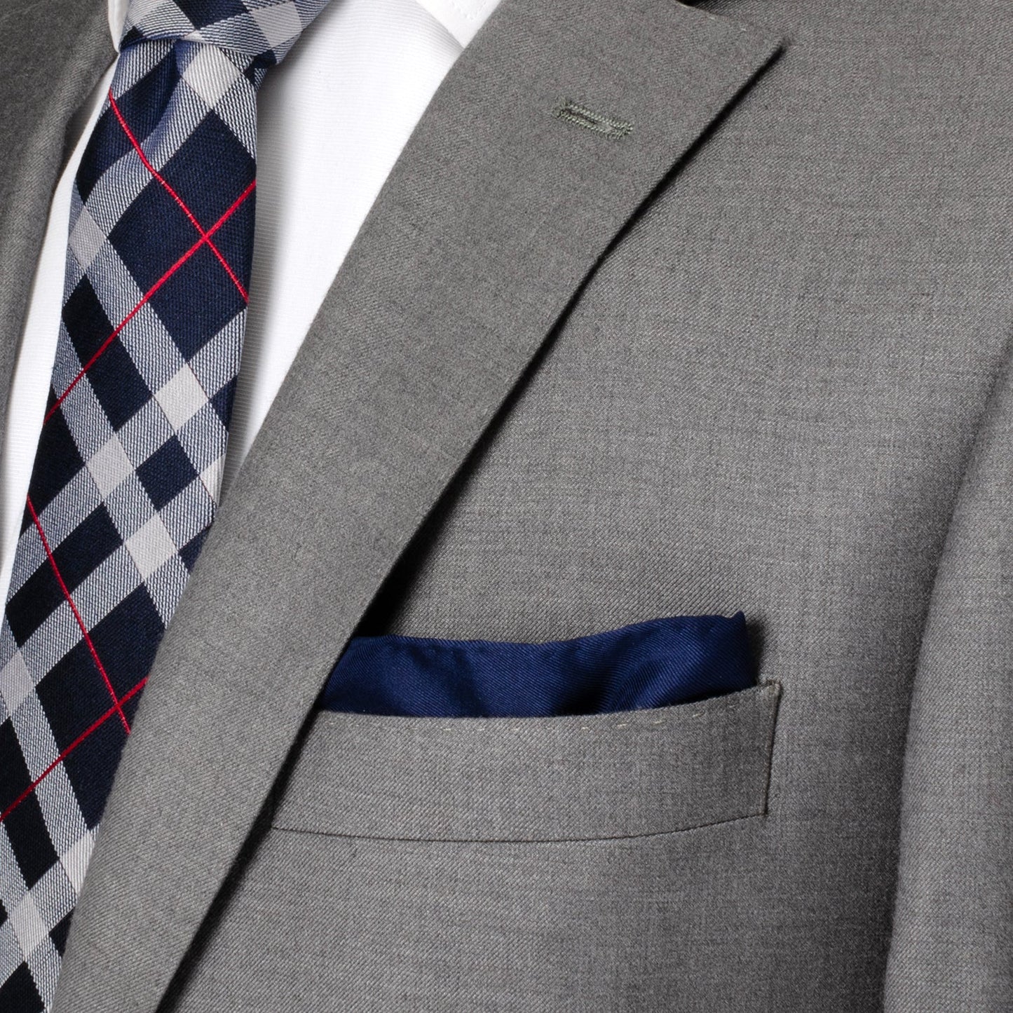 Navy Silk Pocket Square - Concordia Style Boutique