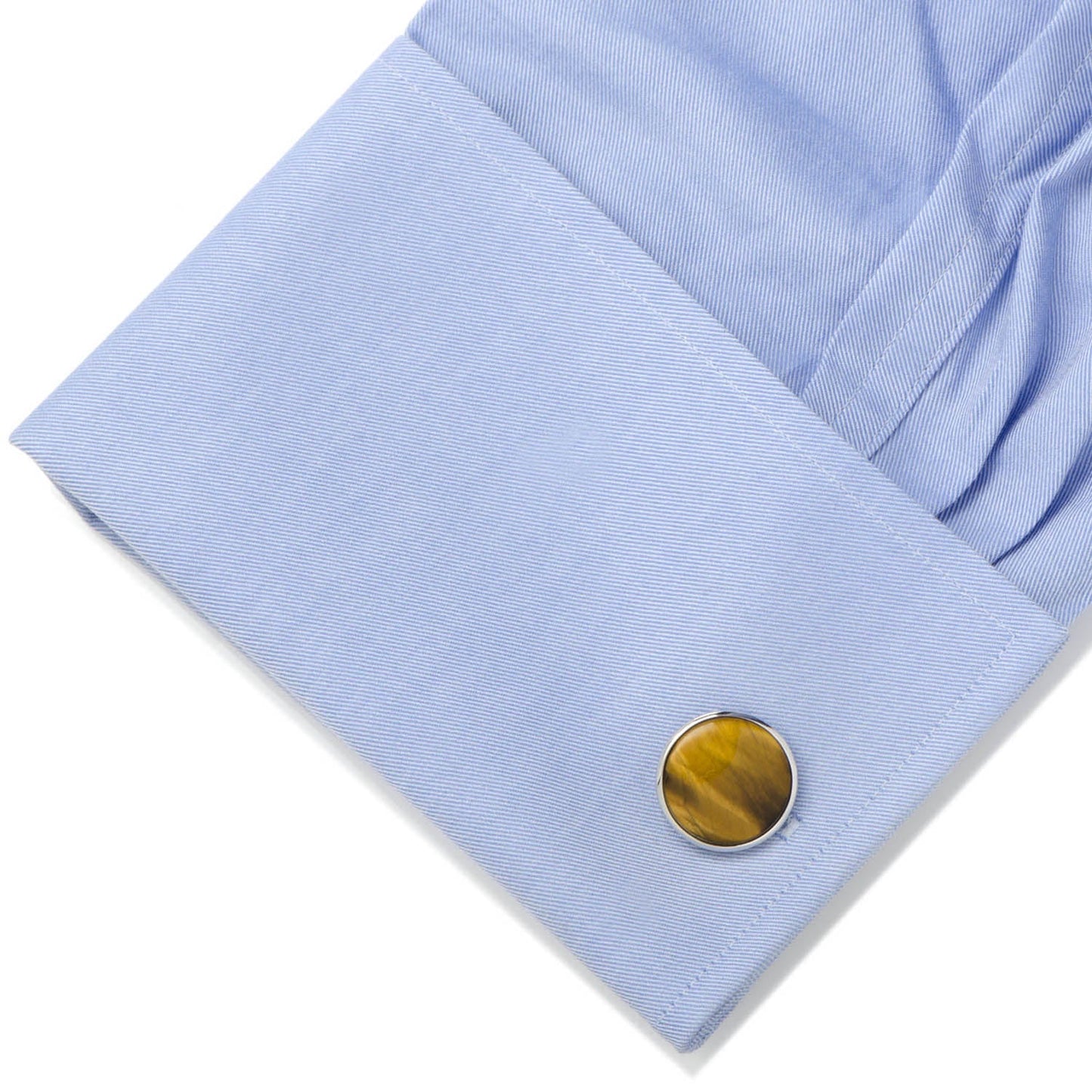 Silver and Tiger's Eye Cufflinks - Concordia Style Boutique