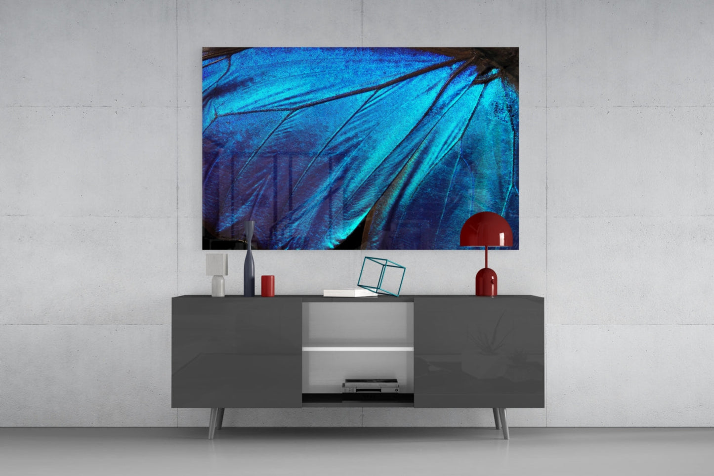 Butterfly Wing Glass Wall Art