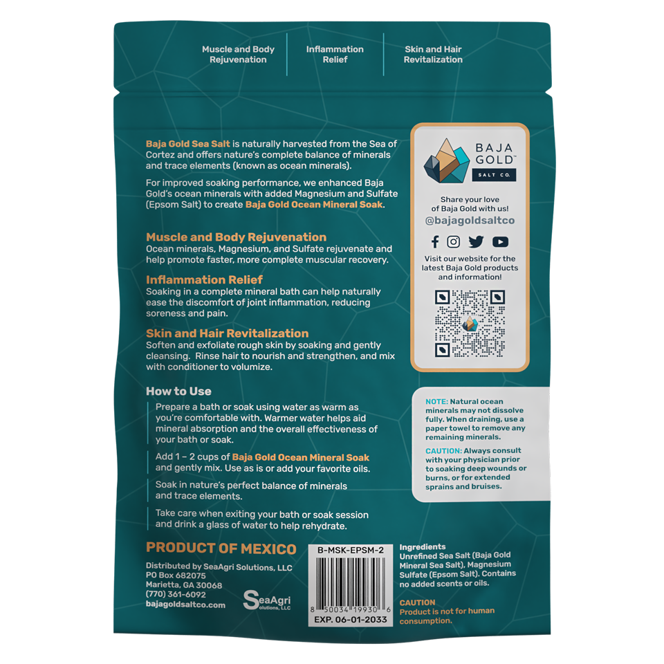 Baja Gold Ocean Mineral Soak - Concordia Style Boutique
