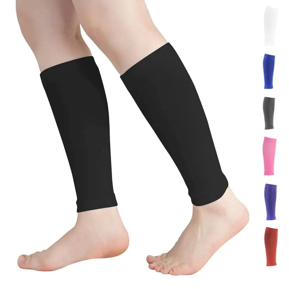 Calf Compression Sleeves for Men & Women (20 - 30 mmhg) - Leg Compression Sleeve for Running Cycling Shin Splints Support Relieve Legs Pain Travel (One Pair)(BlackSmall) - Concordia Style Boutique