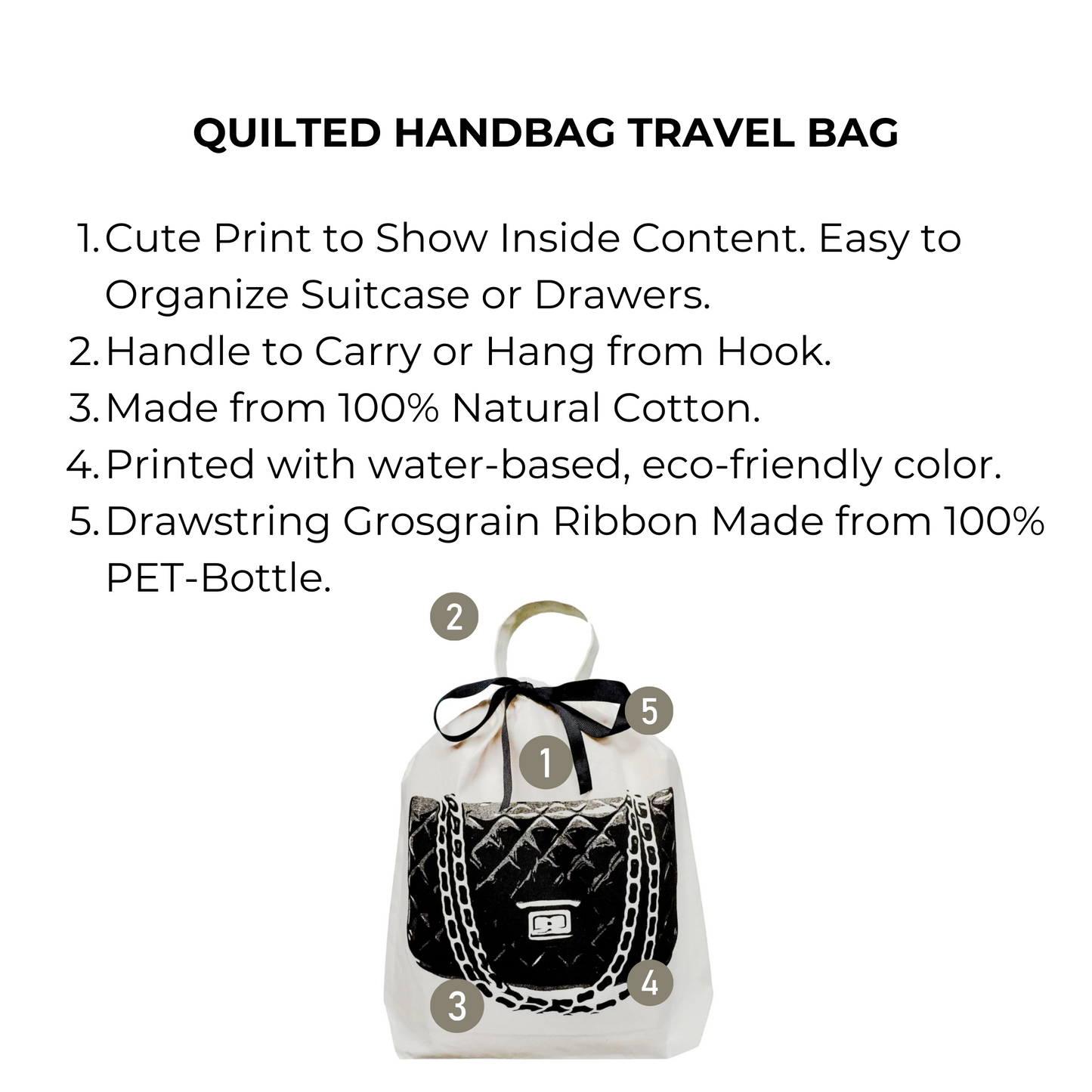 Quilted Handbag Travel Bag, Cream - Concordia Style Boutique