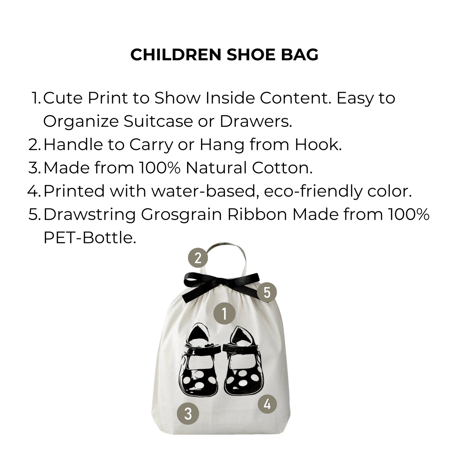 Children Shoe Bag, Cream - Concordia Style Boutique