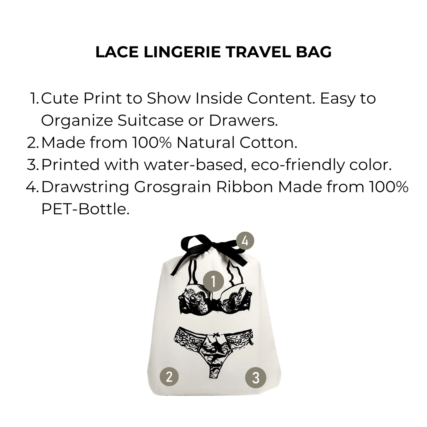 Lace Lingerie Travel Bag, Cream - Concordia Style Boutique