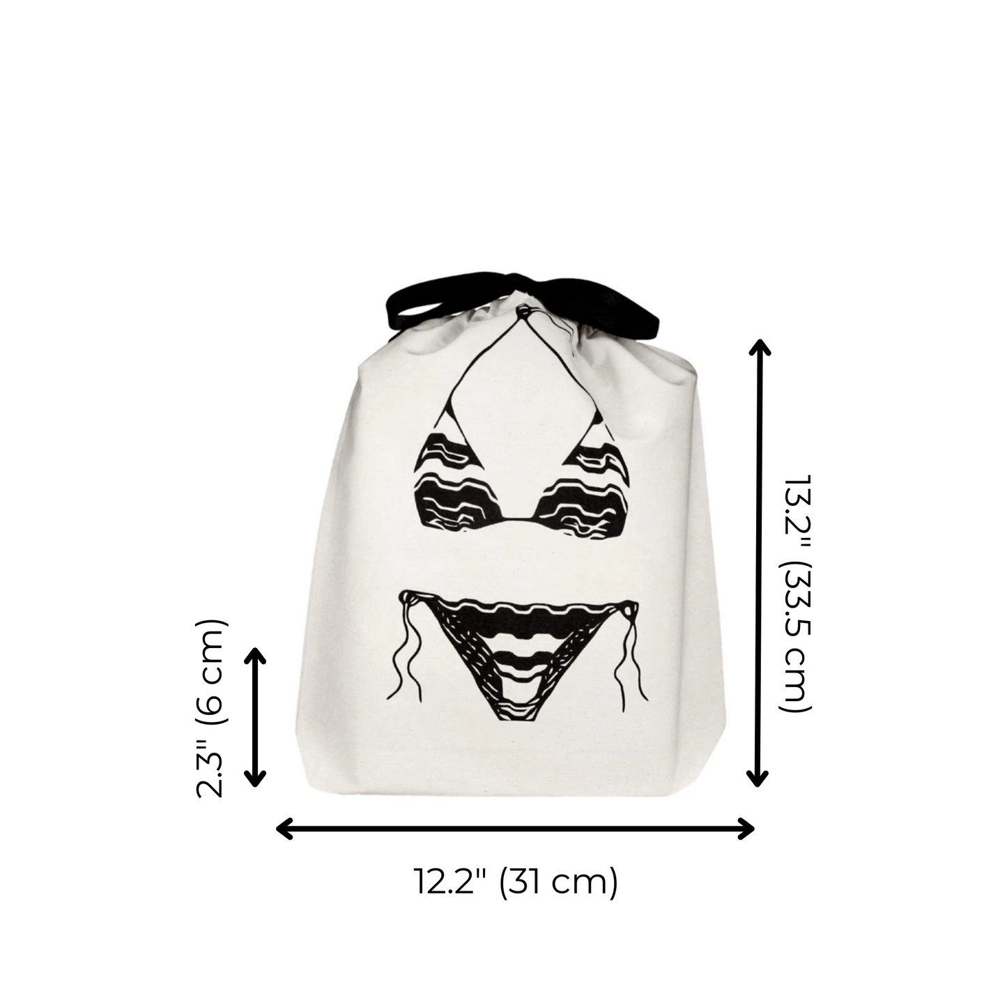 Triangle Bikini Travel Bag, Cream - Concordia Style Boutique