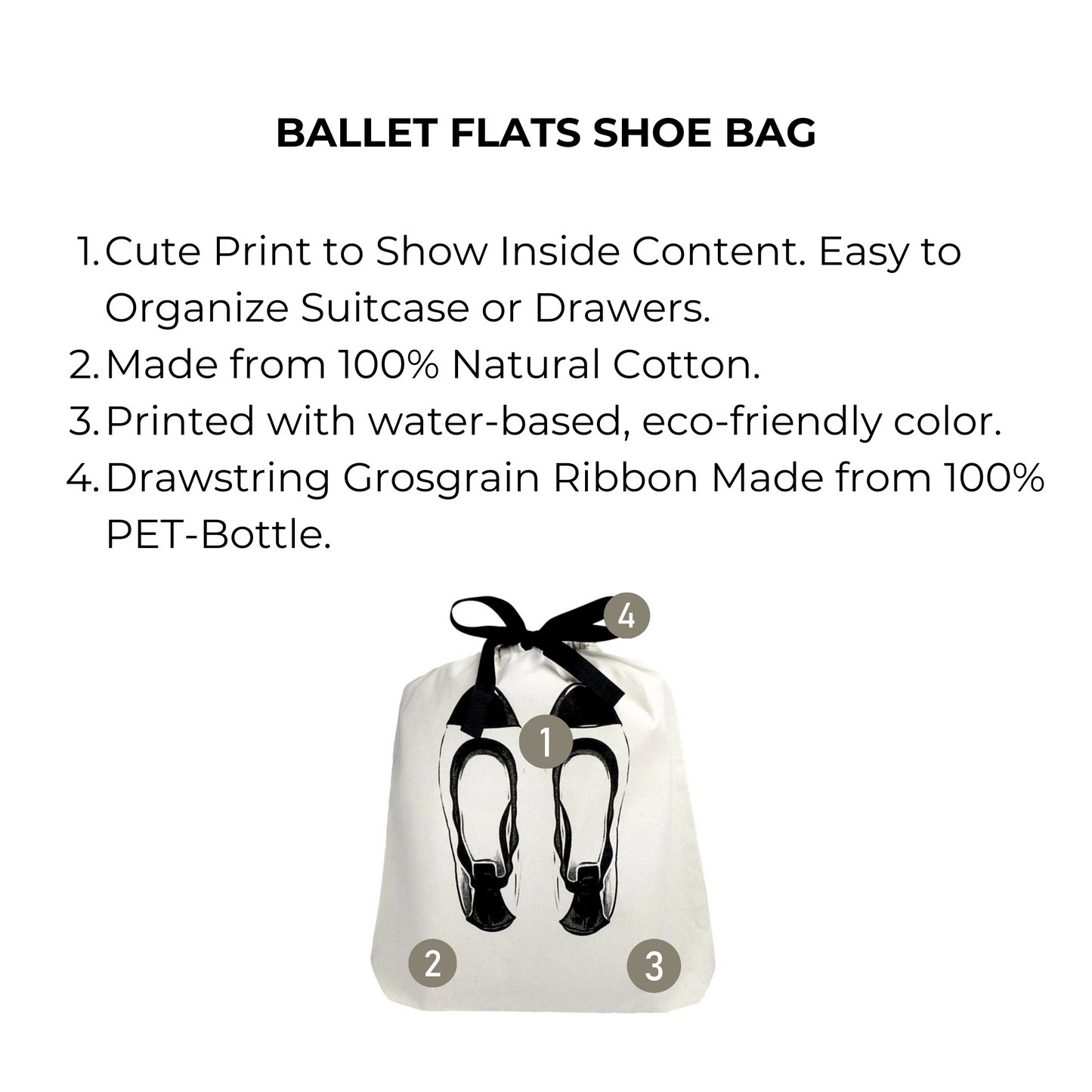 Ballet Flats Shoe Bag, Cream - Concordia Style Boutique