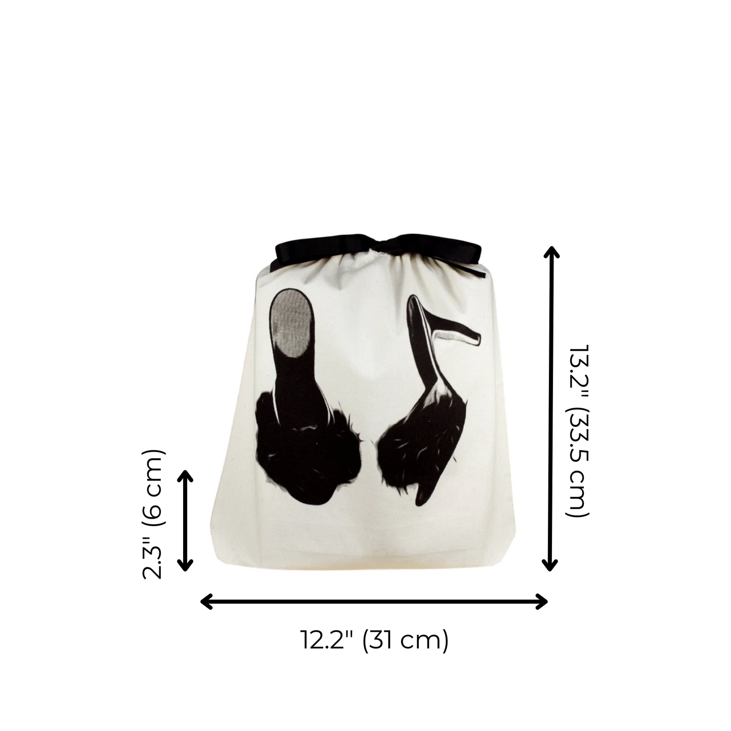 Feather Slippers Shoe Bag, Cream - Concordia Style Boutique