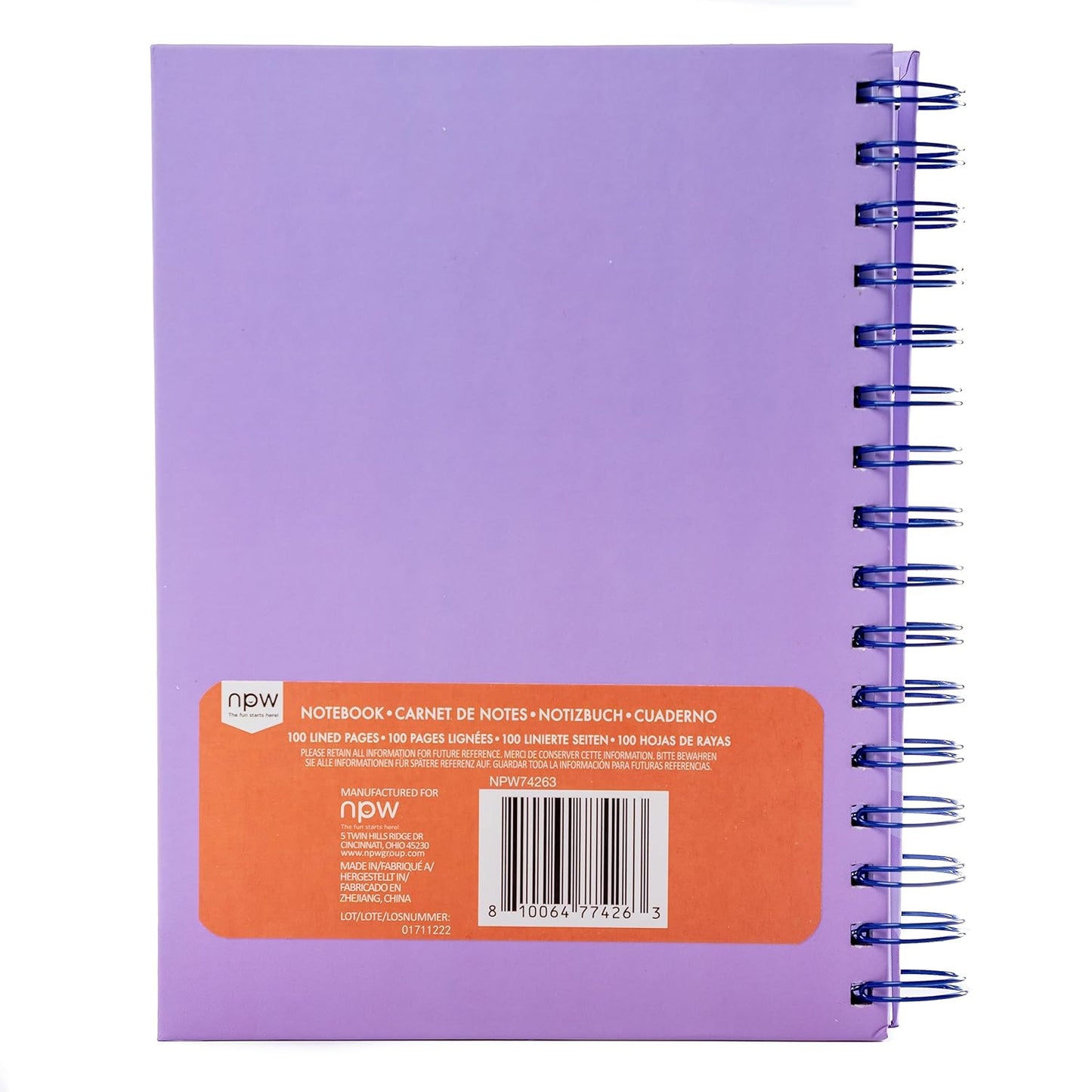 Overthinker Spiral Bound Notebook | Reflective Cover Journal | Retro Violet - Concordia Style Boutique