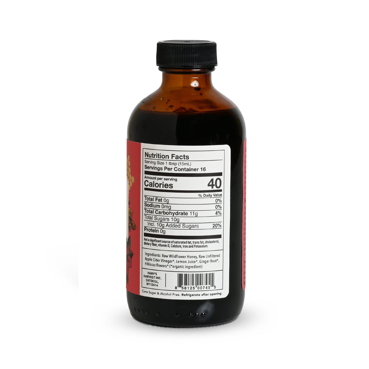 Hibiscus Ginger Herbal Syrup (Oxymel) - Concordia Style Boutique
