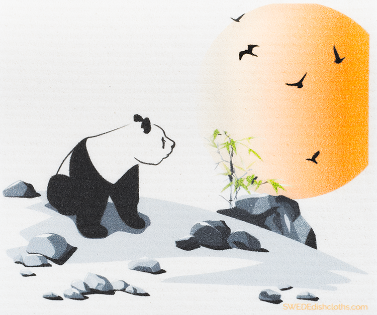 Mixed Pandas Set of 3 (One of each design) Paper Towel Replacements | Swedish Dishcloths - Concordia Style Boutique