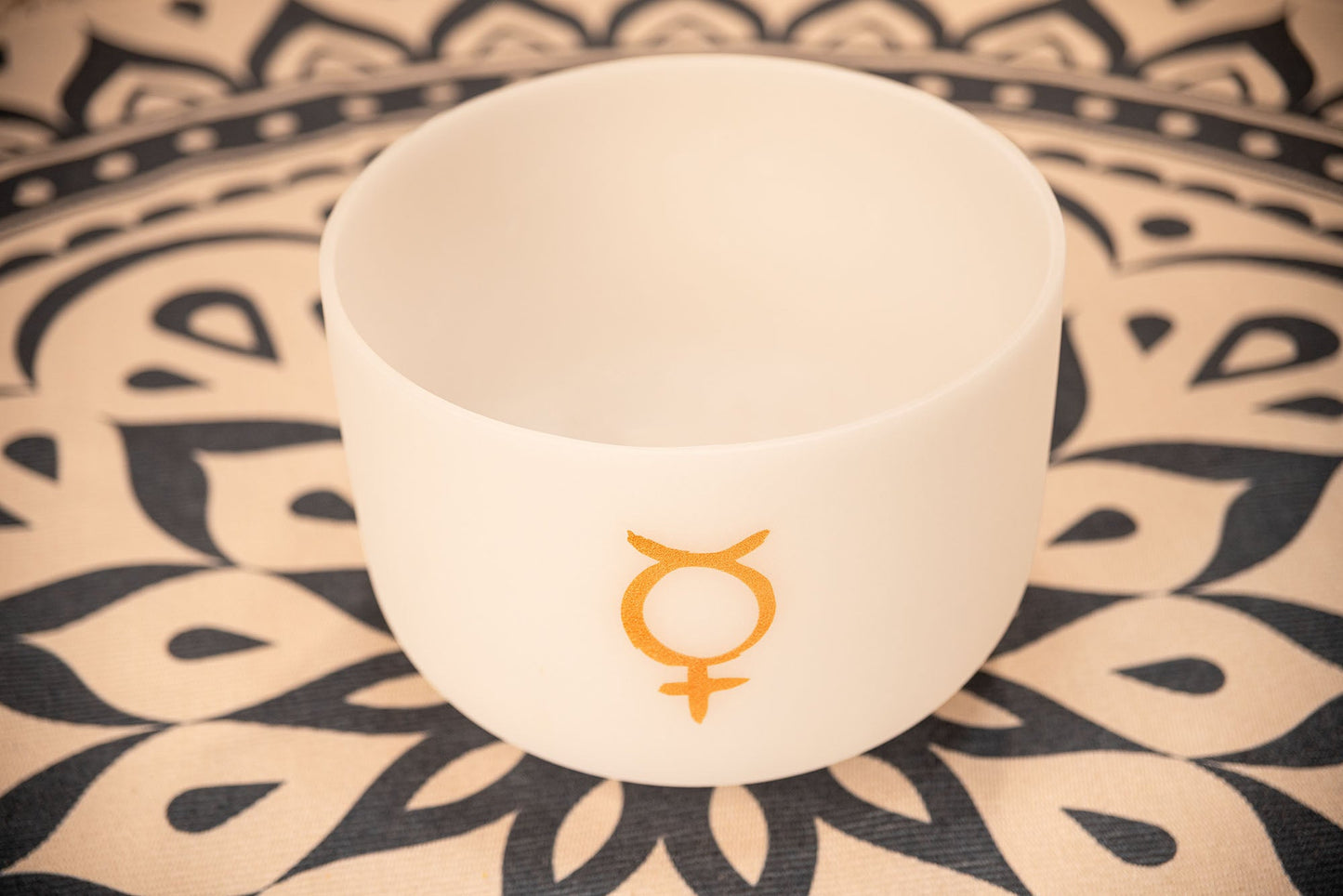 12" Planetary Tuned Crystal Singing Bowl, Mercury 141.27 Hz