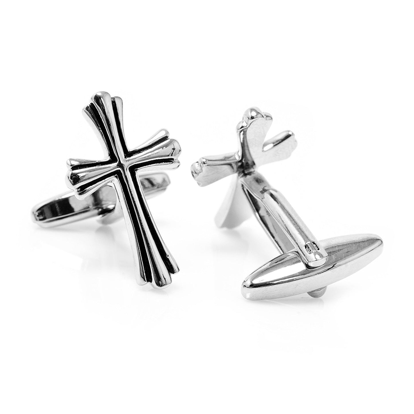 Silver Cross Cufflinks - Concordia Style Boutique