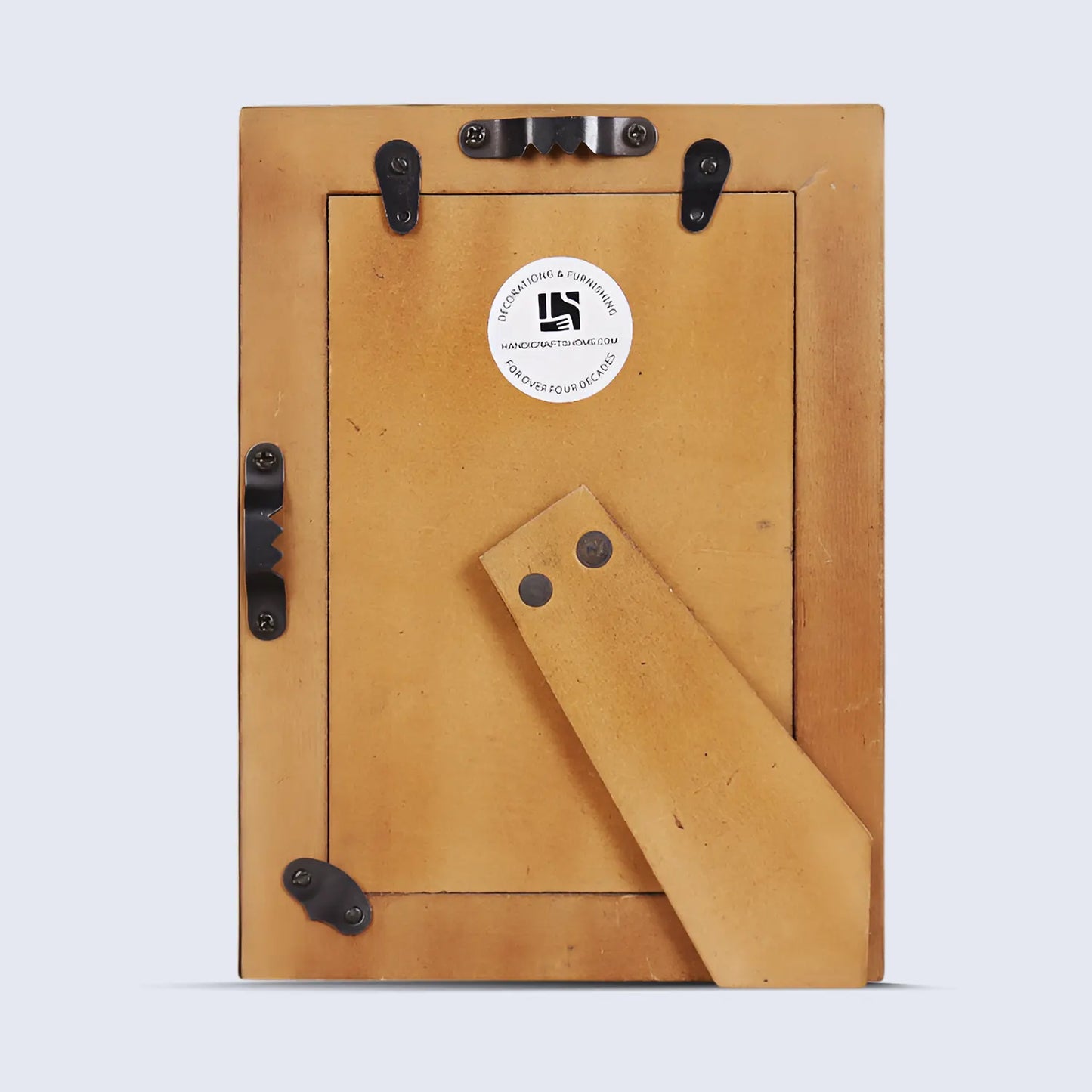 Brass & Wood Inlay Blacksmith Bastion Picture Frame, Brown & Gold 4x6 - Concordia Style Boutique