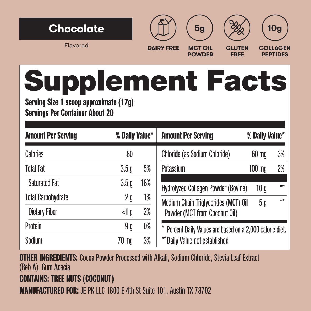 Grass-Fed Collagen Peptides & MCT Brain Boost - Concordia Style Boutique