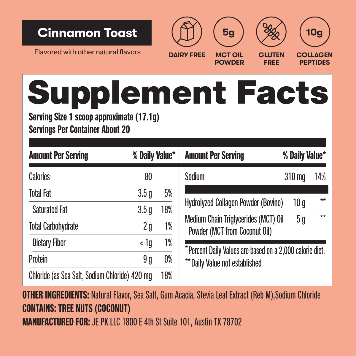 Grass-Fed Collagen Peptides & MCT Brain Boost - Concordia Style Boutique