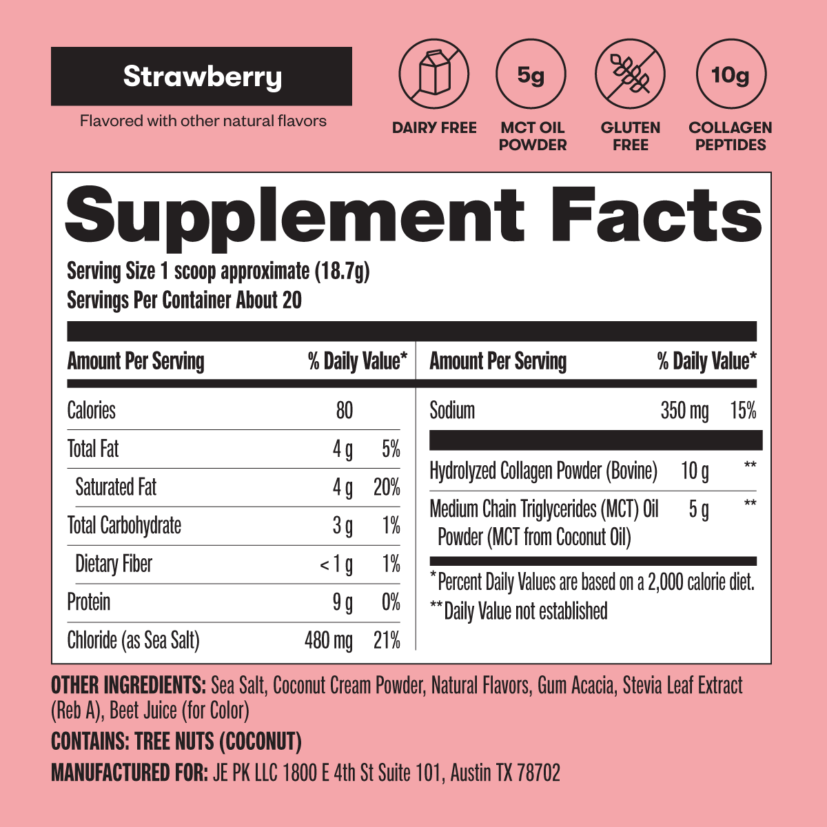 Grass-Fed Collagen Peptides & MCT Brain Boost - Concordia Style Boutique