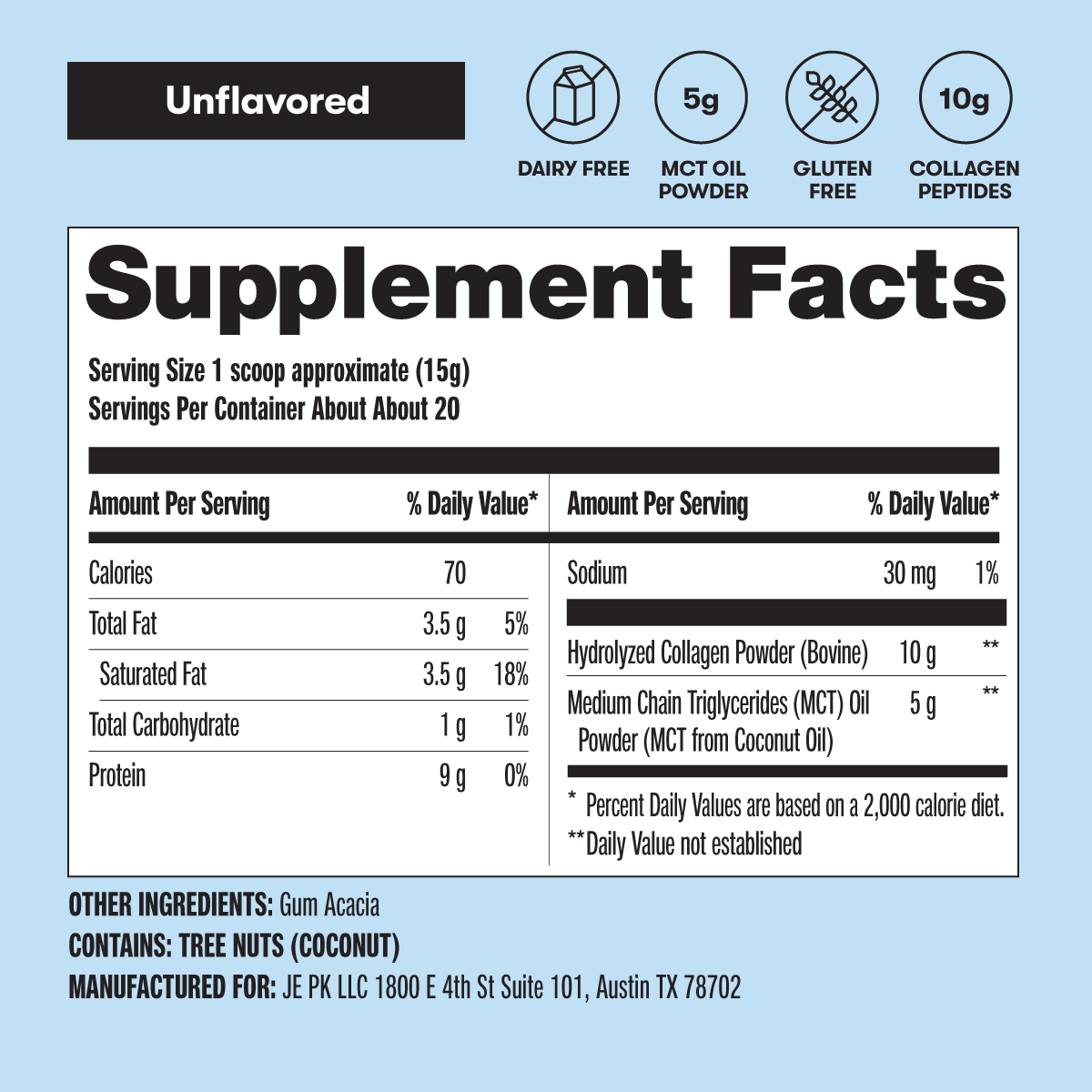 Grass-Fed Collagen Peptides & MCT Brain Boost - Concordia Style Boutique