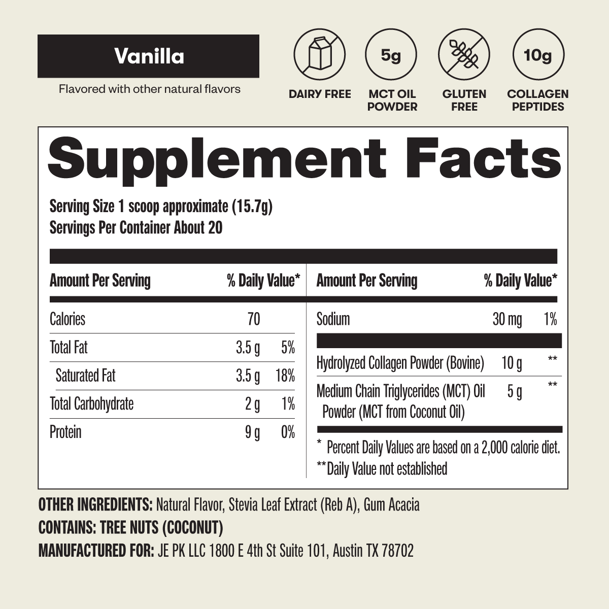 Grass-Fed Collagen Peptides & MCT Brain Boost - Concordia Style Boutique
