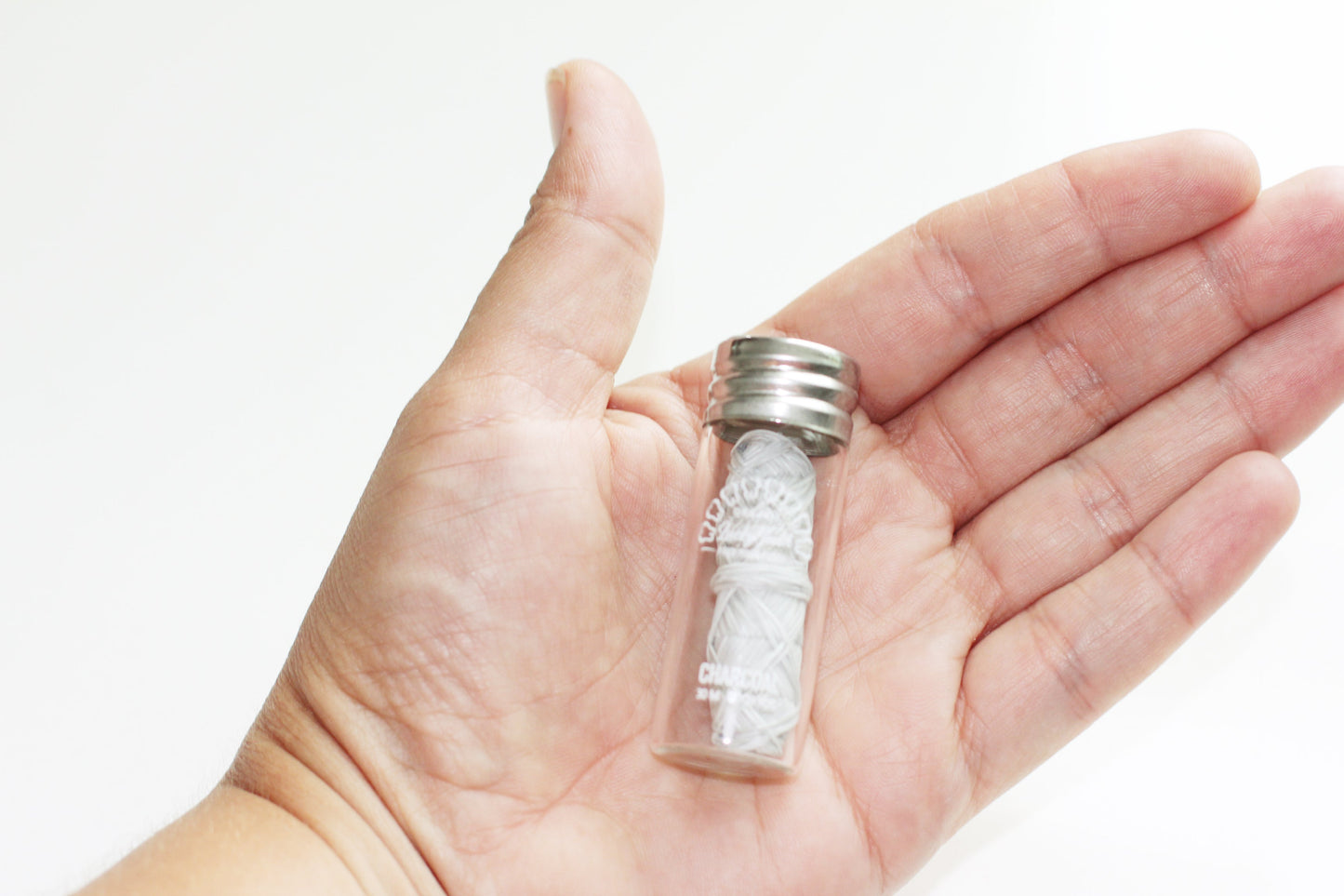 Organic PLA Activated Charcoal Dental Floss - Activated Charcoal Floss in Glass Jar 30m / 33 yds