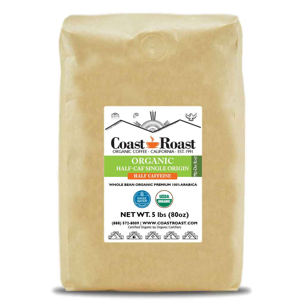 Organic Swiss Water Half-Caf Single Origin Whole Bean Coffee - Concordia Style Boutique