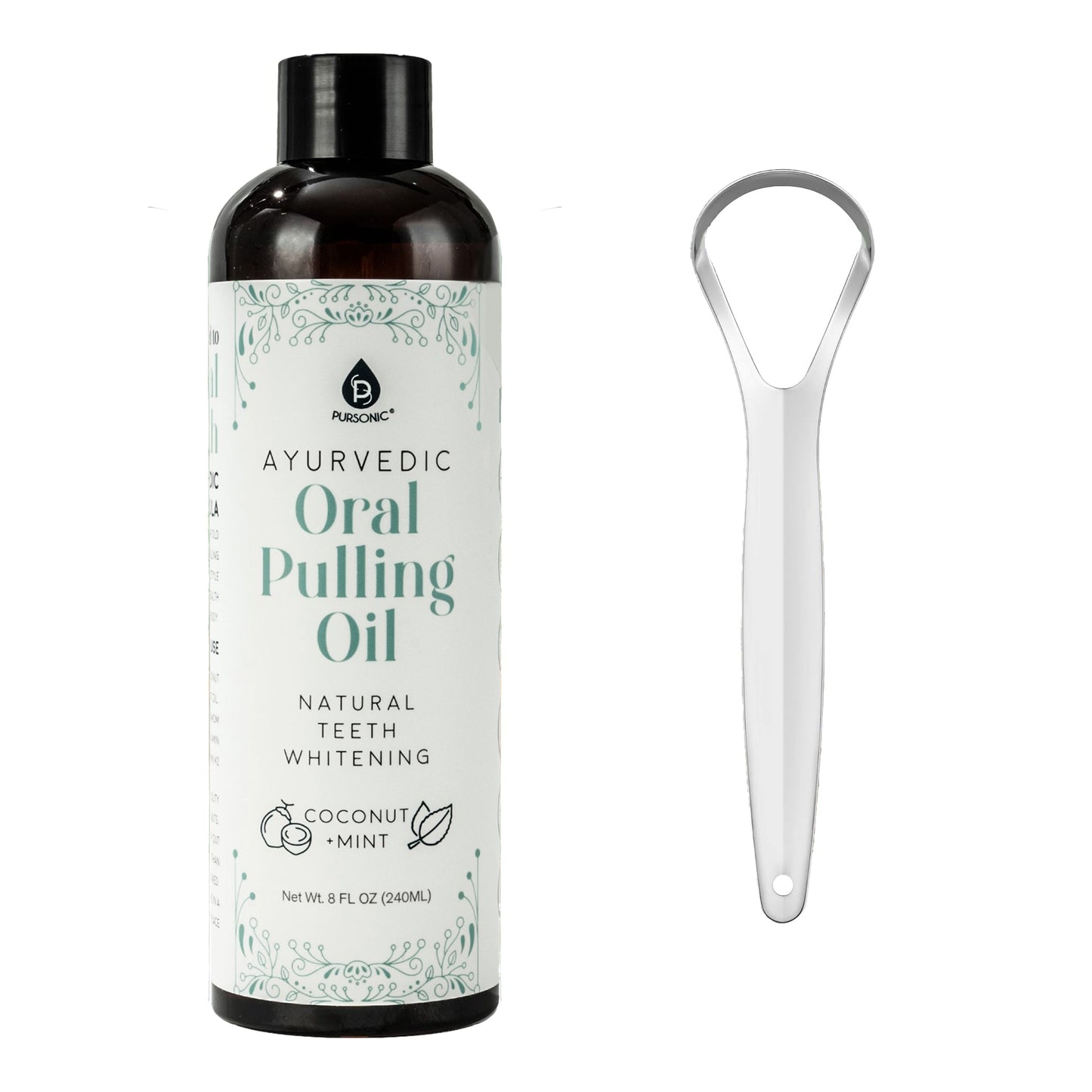 Oral Pulling Oil with Tongue Scraper - Concordia Style Boutique