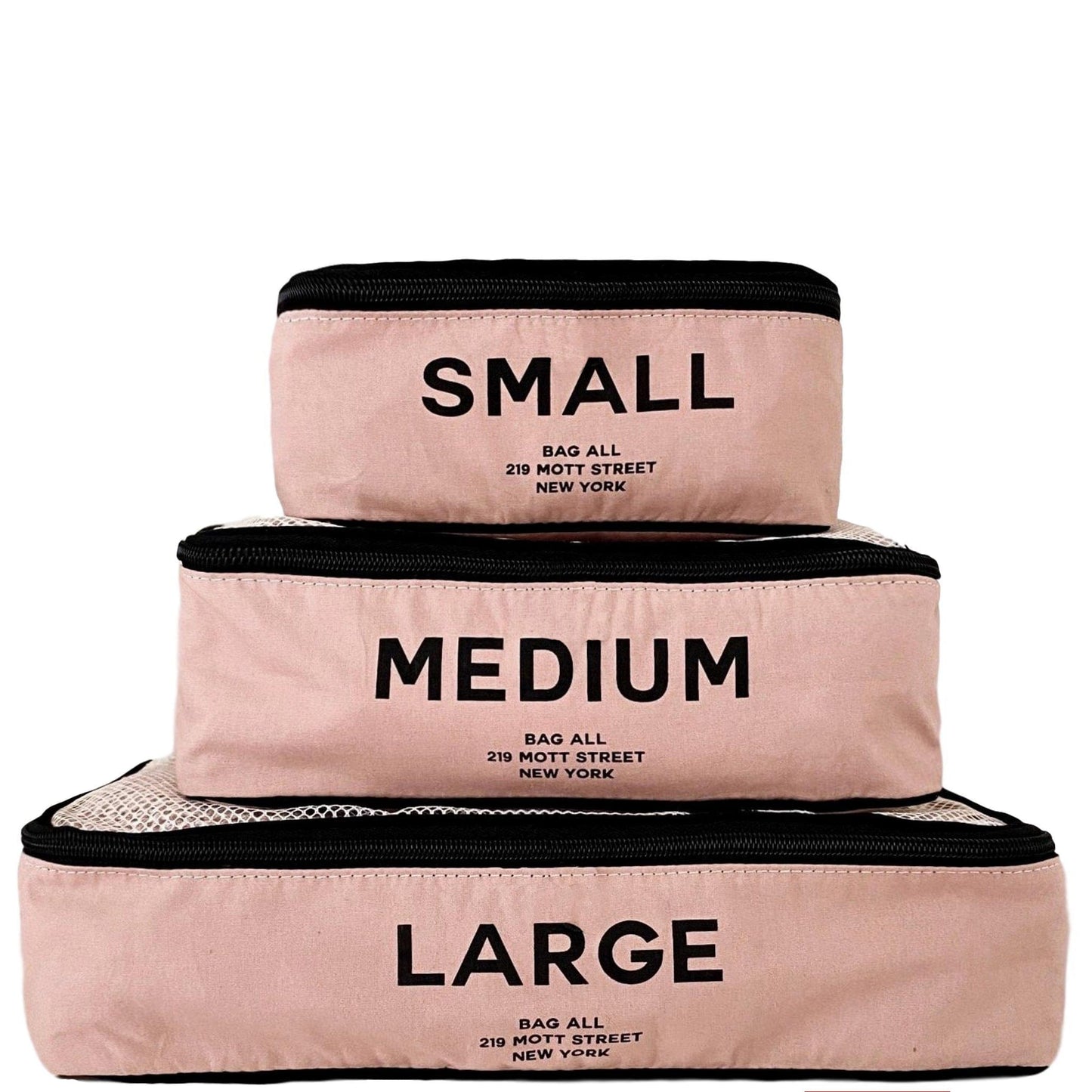 Cotton Packing Cubes, Print, 3-pack Pink/Blush - Concordia Style Boutique