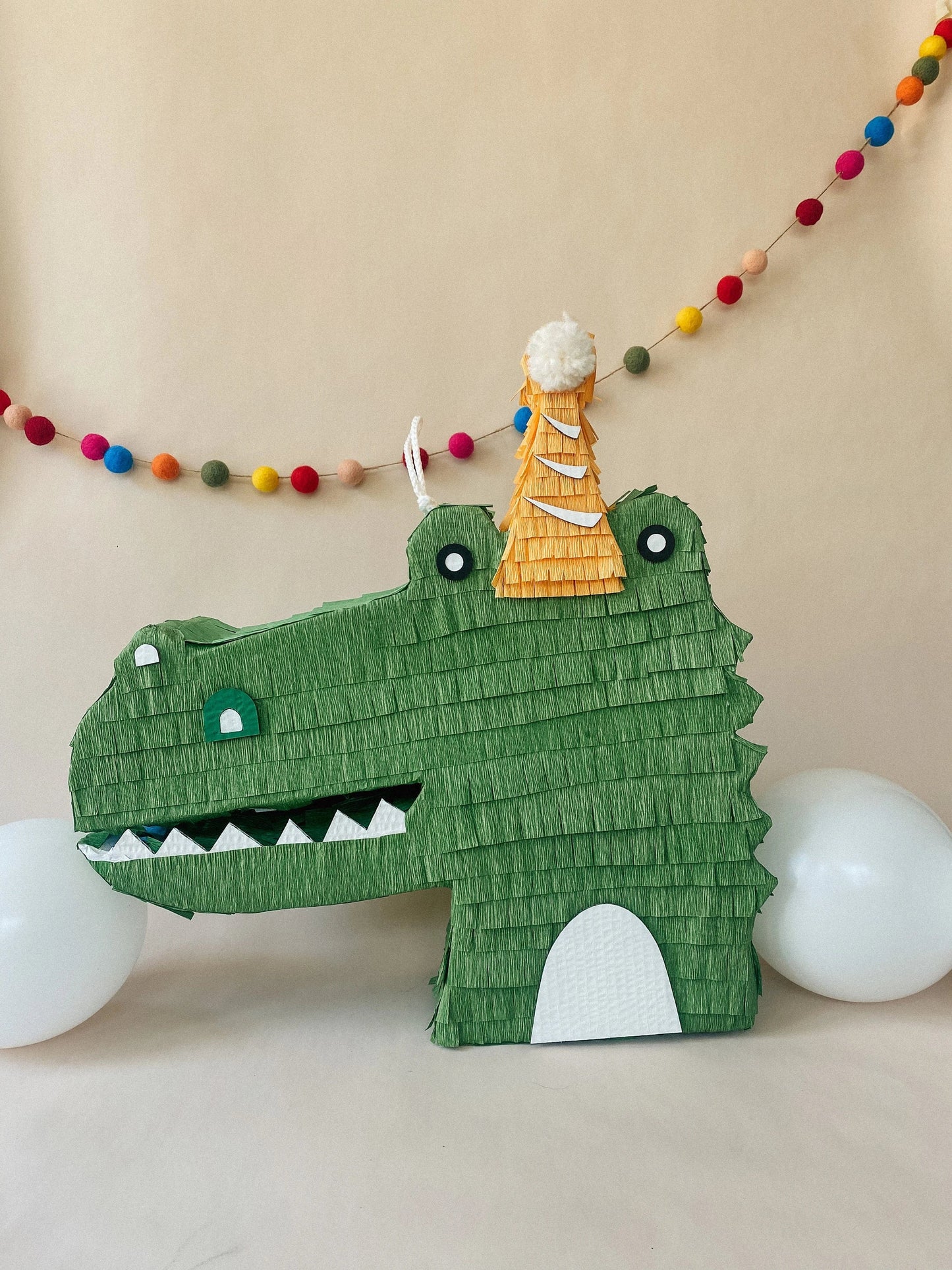 🐊 Party Alligator Piñata – Handmade Alligator Party Decoration, Candy Holder