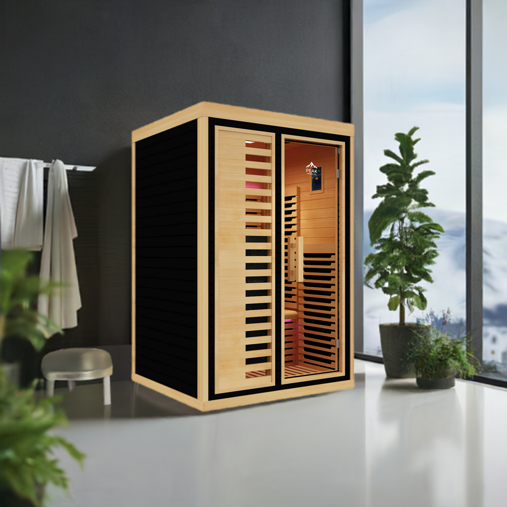 Peak Saunas Everest 2-Person Full Spectrum Infrared Sauna with XL Medical-Grade Red Light Therapy & Smart WiFi App Control - Concordia Style Boutique