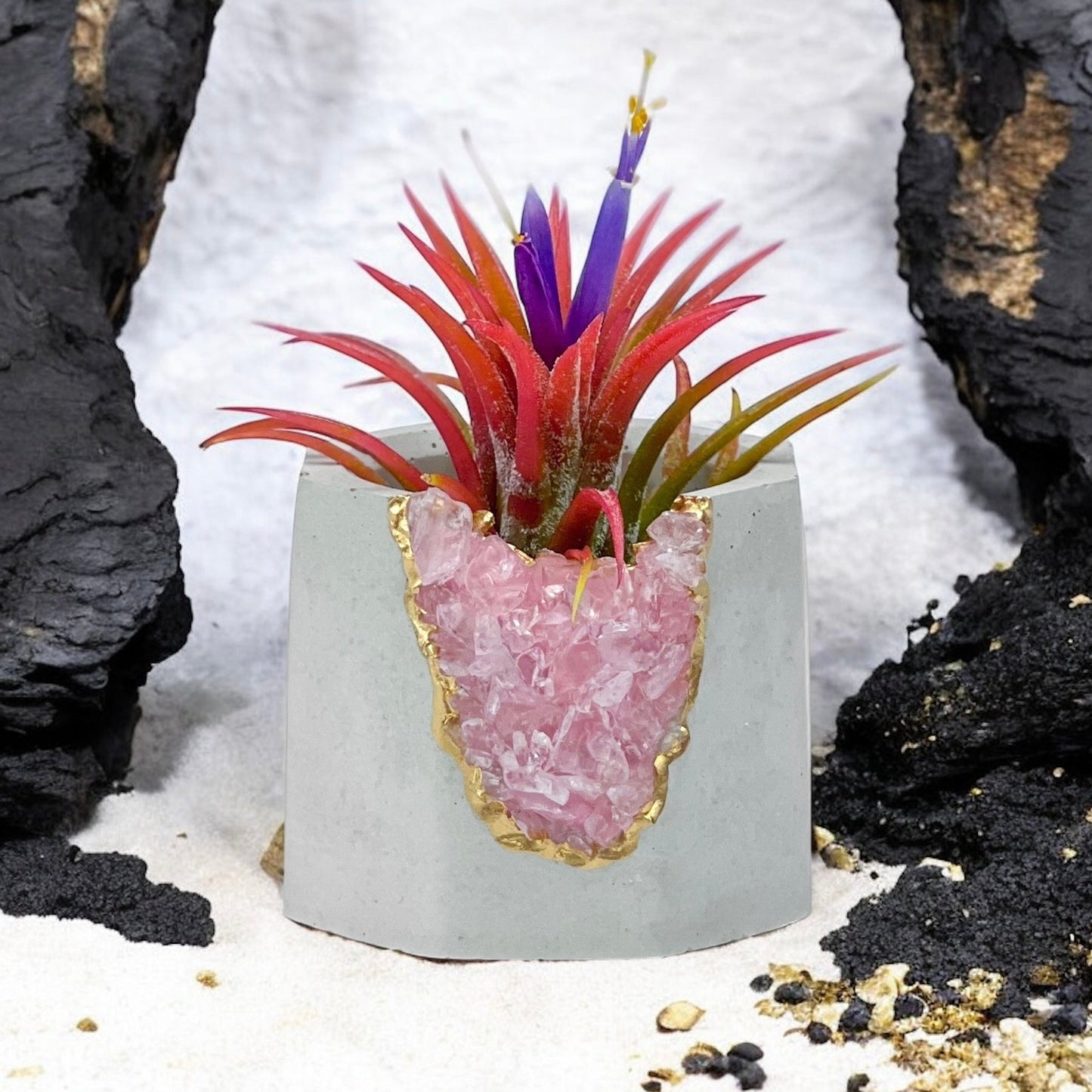 ROSE QUARTZ GEODE PLANTER - Concordia Style Boutique