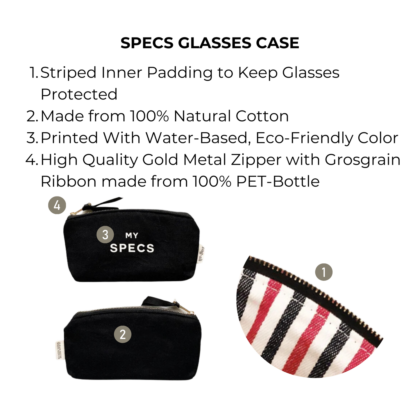 Specs Glasses Case Black - Concordia Style Boutique
