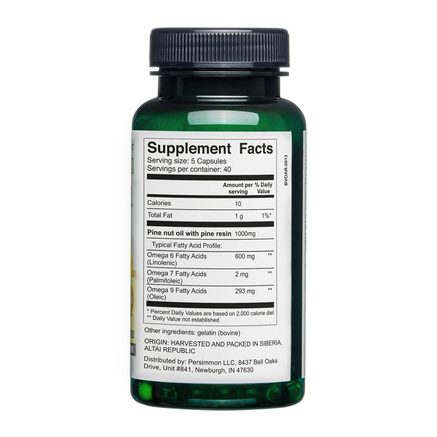 Siberian Pine Nut Oil with Pine Resin Capsules - 200 Softgels | Wild-Harvested, Cold-Pressed, Unrefined - Concordia Style Boutique