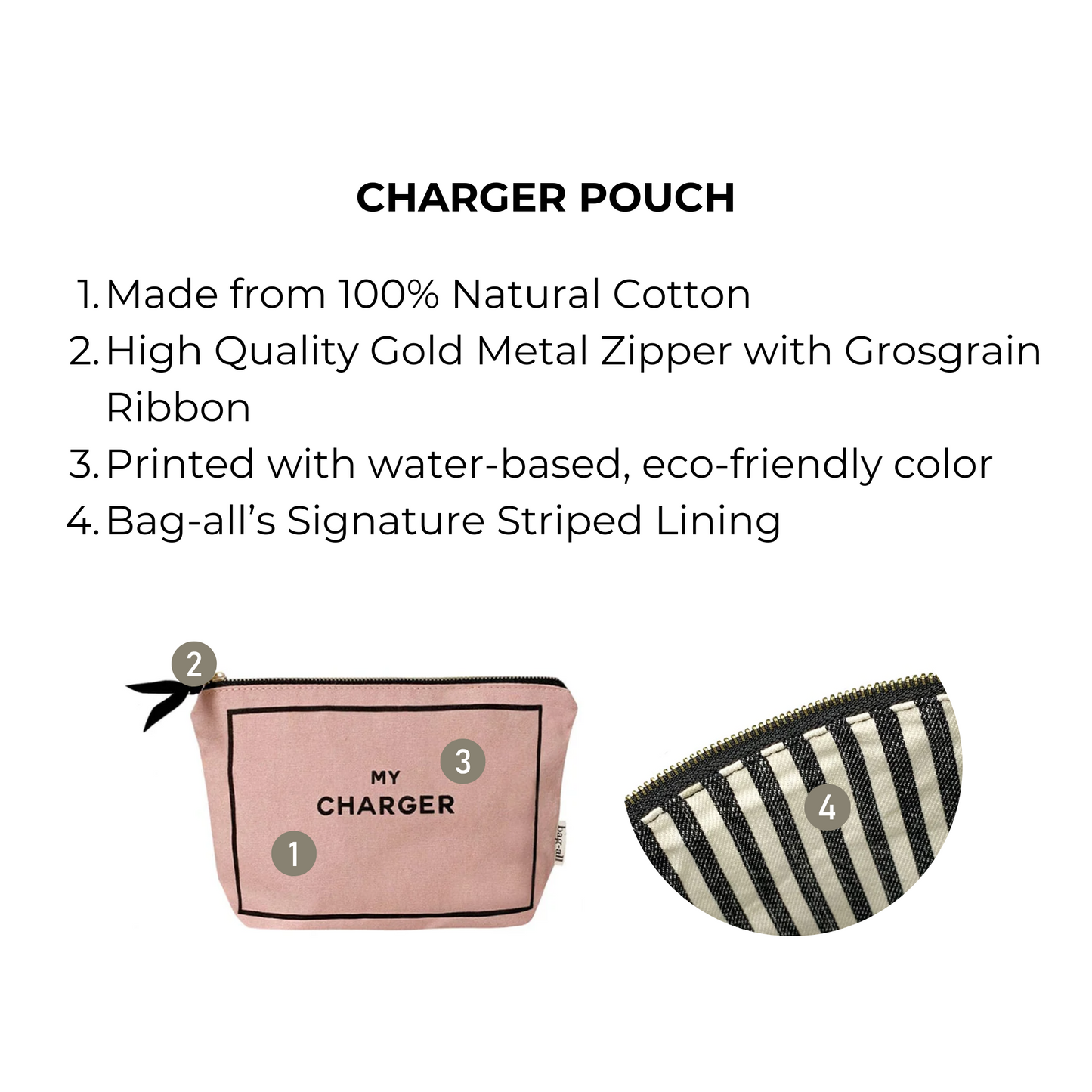 Charger Pouch, Pink/Blush - Concordia Style Boutique