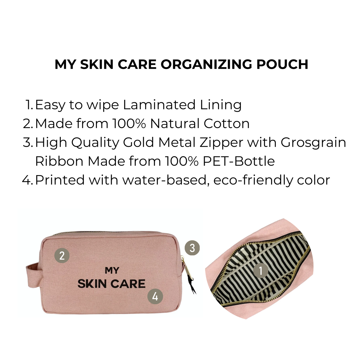 My Skin Care - Organizing Pouch, Pink/Blush - Concordia Style Boutique