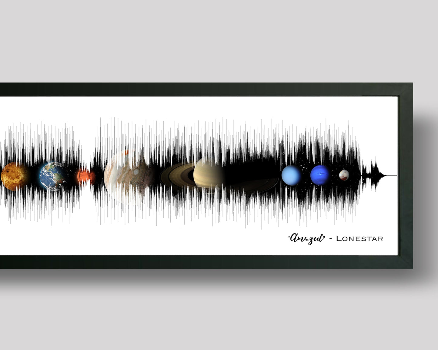 Solar System Night Sky Print Song Sound Wave Art