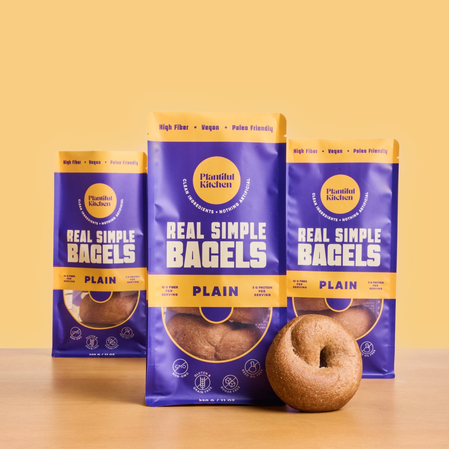 Real Simple Plain Bagels | Gluten Free & Plant Based | 3 x 4-pack - Concordia Style Boutique
