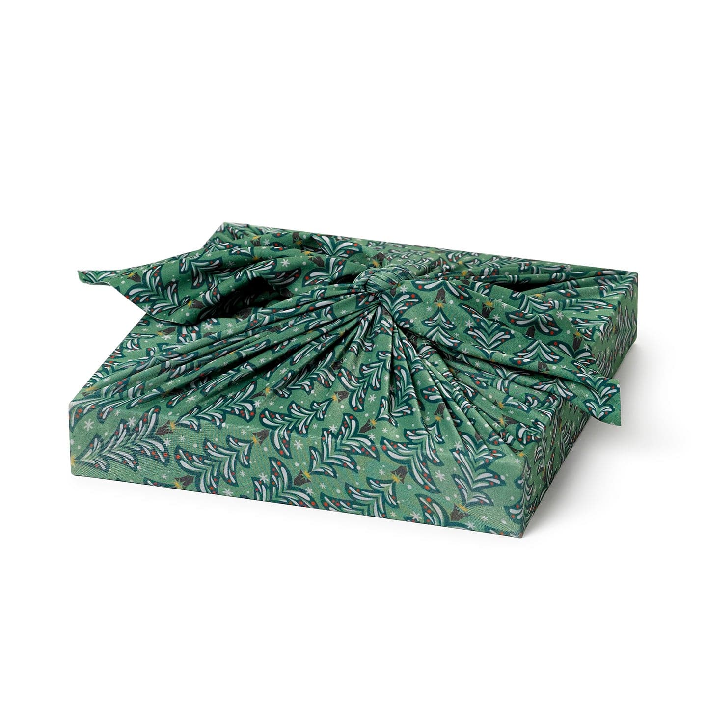 Large Reusable Cloth Furoshiki Gift Wrap | Christmas Trees & Stars
