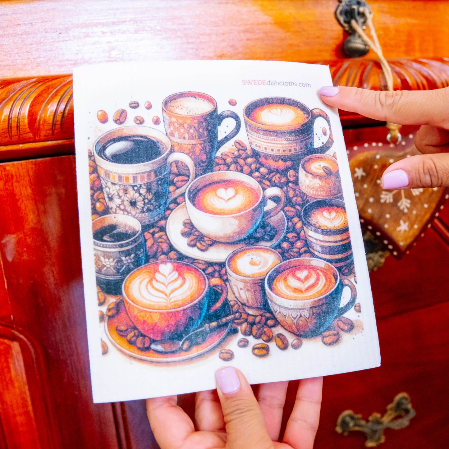 Eco-Friendly Swedish Dishcloths - Coffee and Beans Set of 3 (Paper Towel Replacements) - Concordia Style Boutique