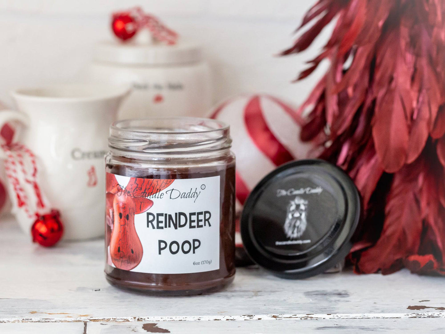 Reindeer Poop Holiday Candle - Funny Hot Chocolate Scented Candle - Funny Holiday Candle for Christmas, New Years - Long Burn Time, Holiday Fragrance, Hand Poured in USA - 6oz