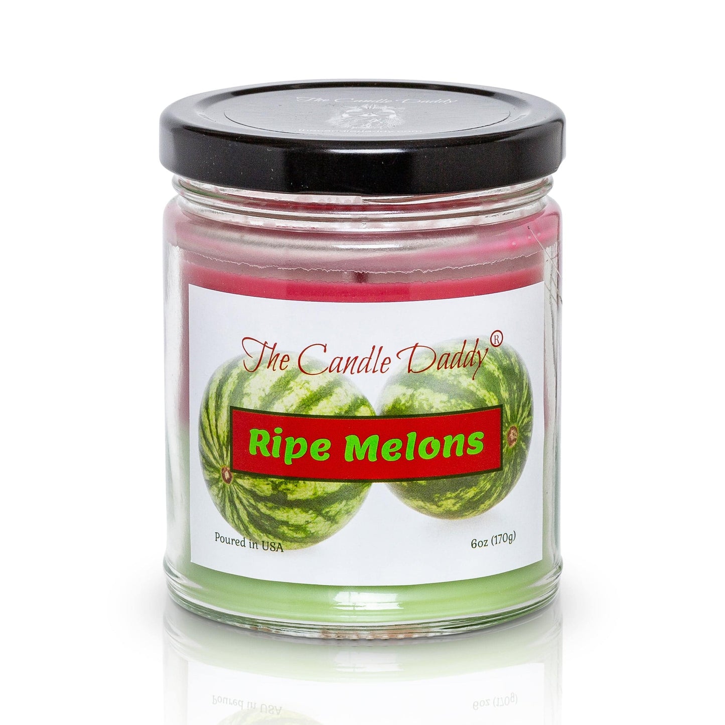Ripe Melons - Juicy Watermelon Scented 6 Oz Jar Candle - 40 Hour Burn Time