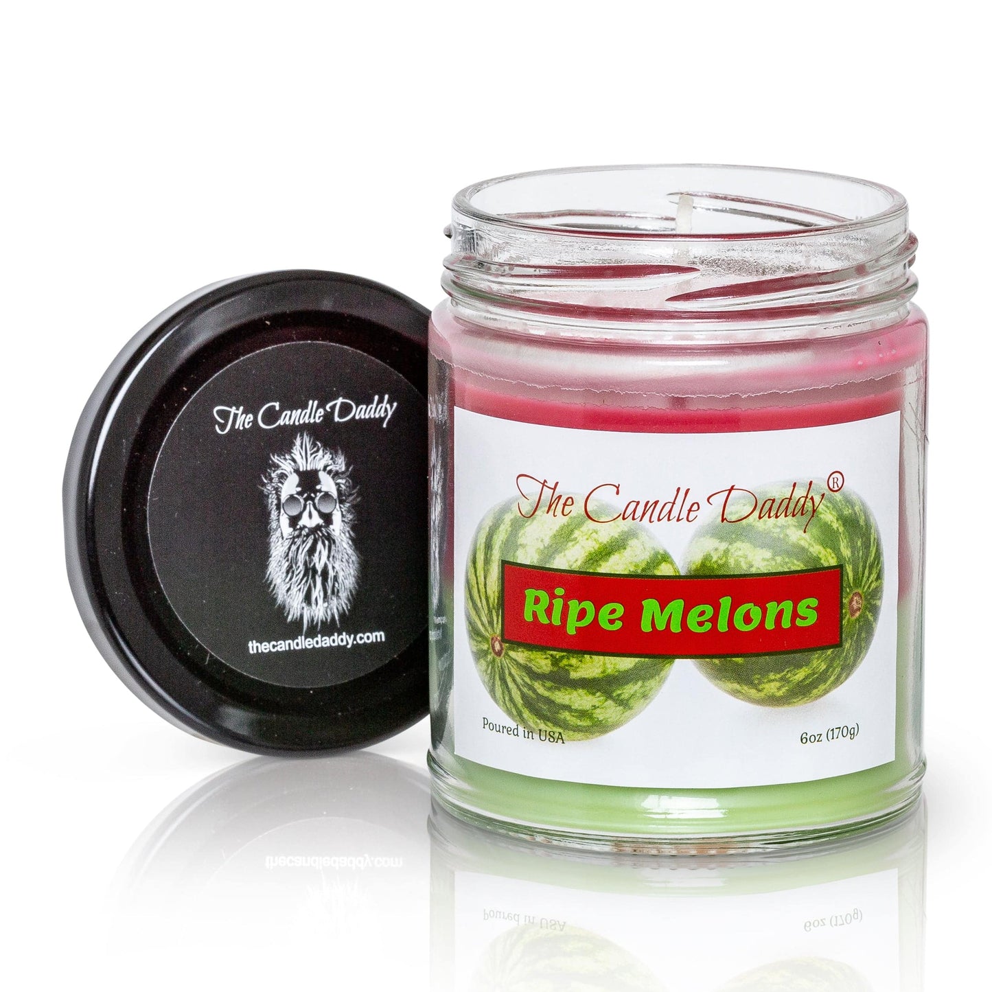 Ripe Melons - Juicy Watermelon Scented 6 Oz Jar Candle - 40 Hour Burn Time