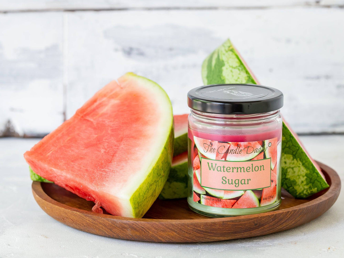 Watermelon Sugar - Juicy Watermelon Scented - Funny Double Pour 6 Oz Jar Candle - 40 Hour Burn Time